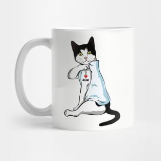 Cat Tattoo I Love Mom Mug